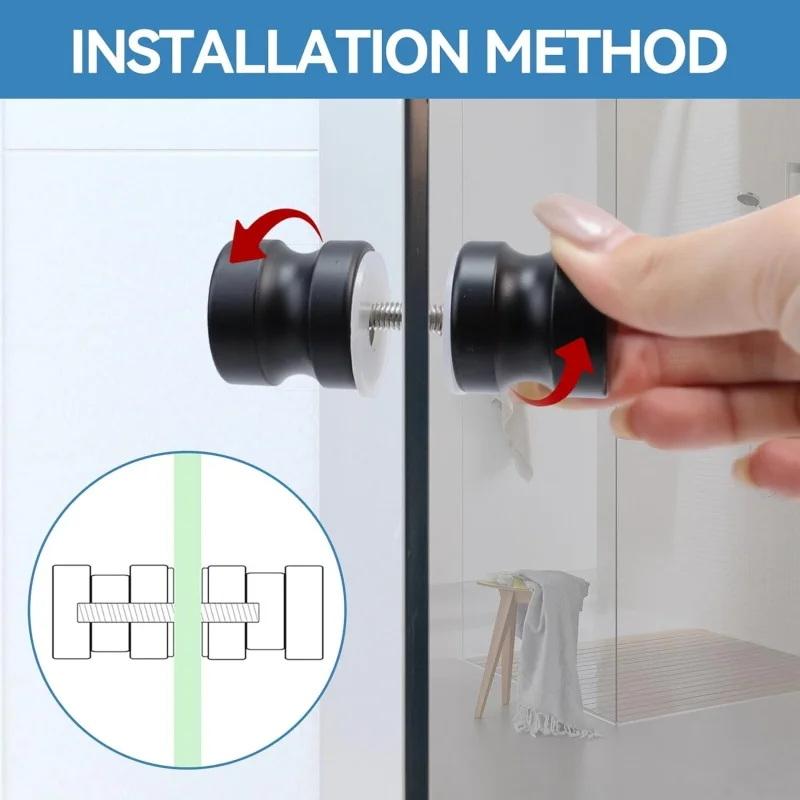 Glass Door Hinge - Stijlvolle glazen douchedeurgreep, knop voor schuifdeuren,